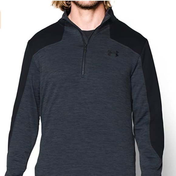 UA Expanse 1/4 Zip Fleece - Stealth Gray/Black - M - Picture 4 of 4
